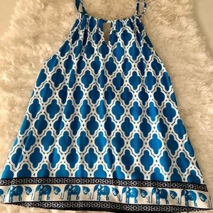 Adorable elephant print halter top.